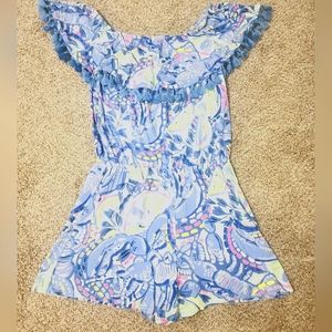 Excellent condition LILLY PULITZER Romper with tassle around the chest.